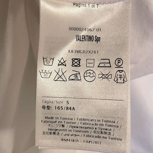 RED VALENTINO Jersey T-shirt W/ Point D'esprit Tulle & Bow Detail In Black |S| - Picture 4 of 7